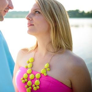 J. Crew Yellow Bubble necklace